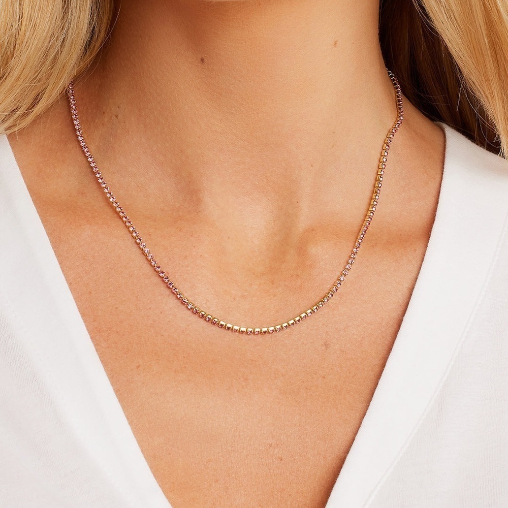 Gorjana 18k Gold Plated Brass Lexi Rose Necklace